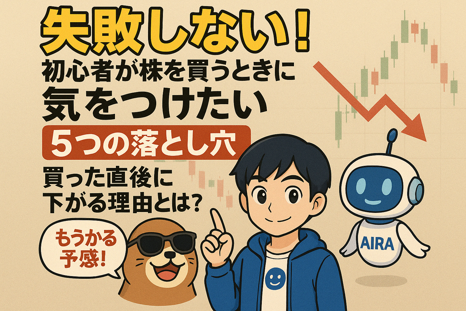 失敗しない！初心者が株を買うときに気をつけたい5つの落とし穴。買った直後に下がる理由とは？